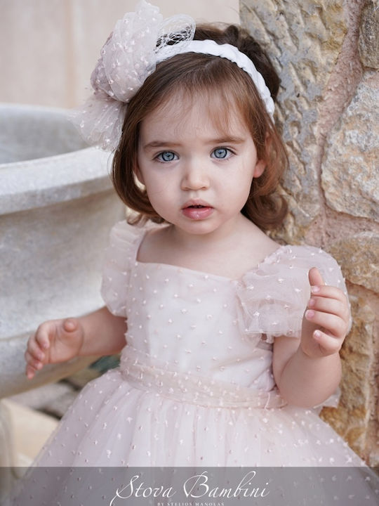 Stova Bambini Rosa Taufkleid aus Tüll