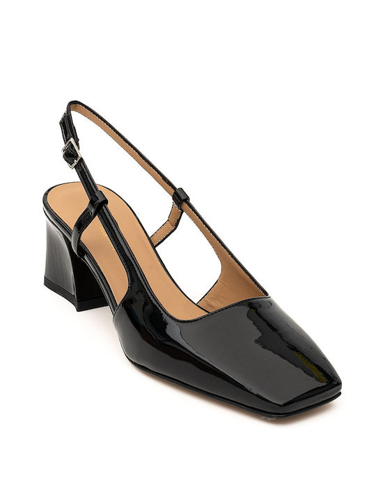 Philippe Lang Patent Leather Black Heels