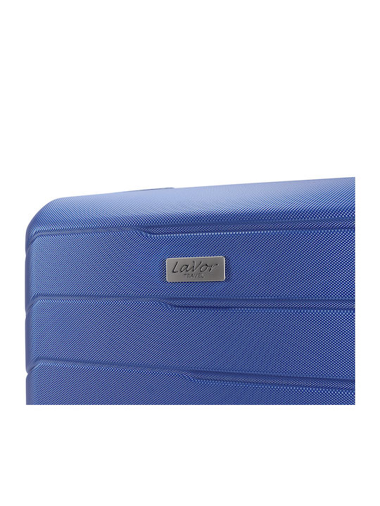 Lavor Cabin Hard Blue Travel Suitcase with 4 Wheels Height 55cm