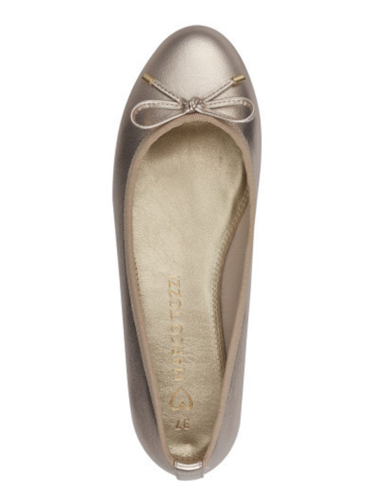 Damen Ballerinas in Gold Farbe