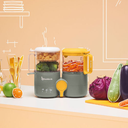 Badabulle B-Easy Aparat de gătit cu aburi pentru bebeluși cu Blender 1.83lt