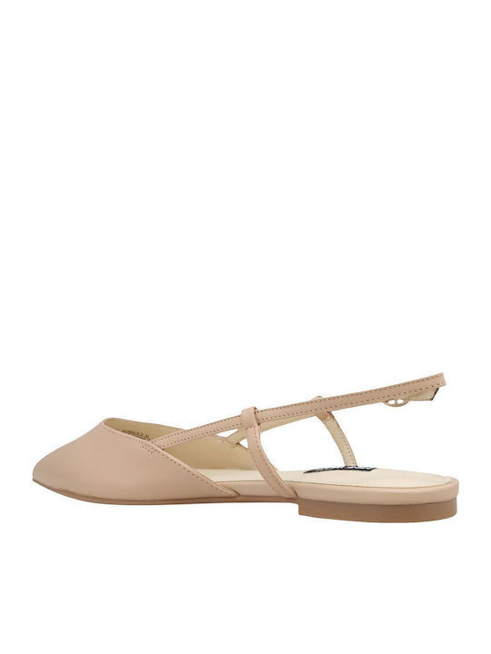 Bircah Δερμάτινες Γυναικείες Μπαλαρίνες Slingback σε Ροζ Χρώμα