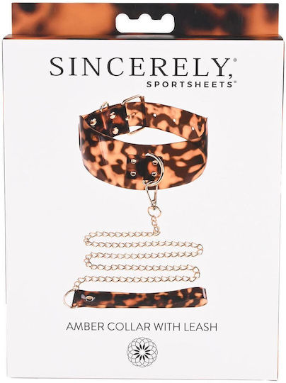 Sportsheets Amber Animal Collar in Gold Color