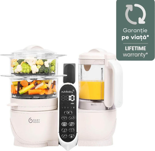 Babymoov Nutribaby (+) Mineral Food Steamer with 2 Steaming Decks 2.2lt