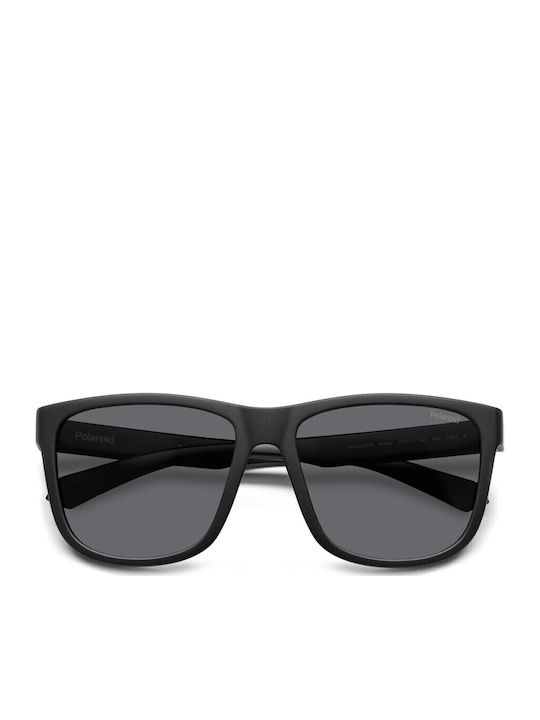 Polaroid Men's Sunglasses With Black Horn-Rimmed Frame And Grey Lens PLD2155/S 003/M9