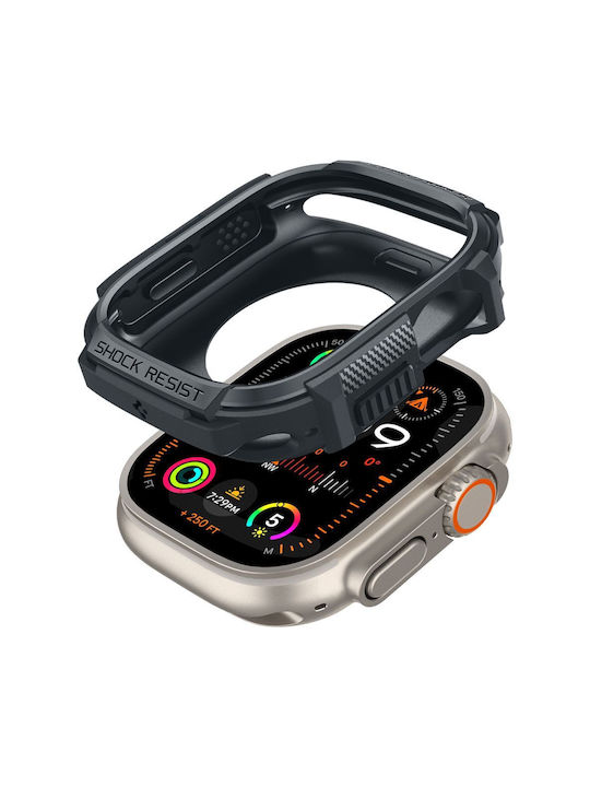 Spigen Rugged Armor Silicone Case in Gray color for Apple Watch Ultra 1 / 2 (49 mm)