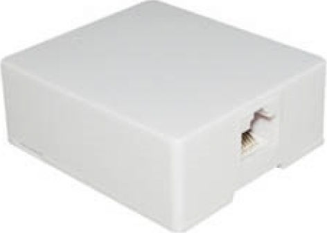 Telephone Socket with Single Frame and Sticker 01.075.0002