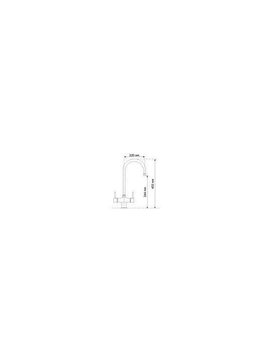 Argo Rubinetterie Argo Rubinetterie Ivrea Three-way Counter Silver Argo Rubinetterie Argo Rubinetterie Ivrea Three-way Counter Silver