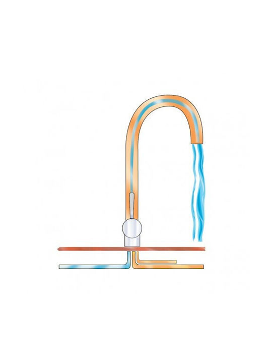 Argo Rubinetterie Argo Sondrio Kitchen Faucet Counter Silver