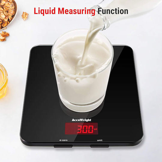 Accuweight Digital Kitchen Scale Up To 5kg Black