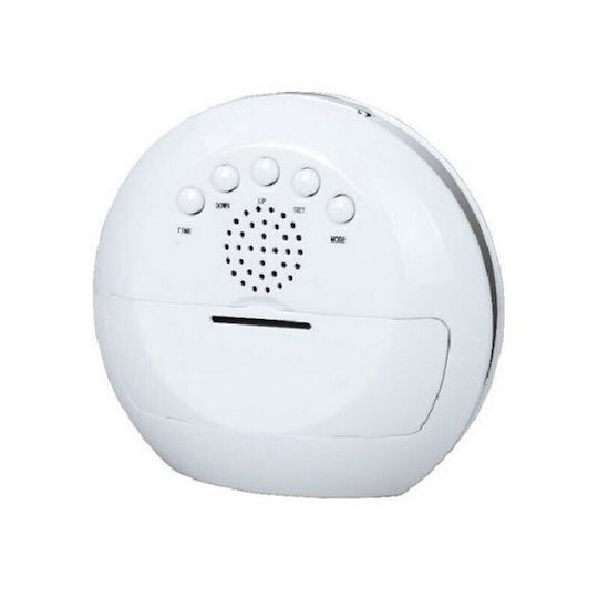 Spy Camera Clock 1080p with Memory Card Slot and Motion Detector