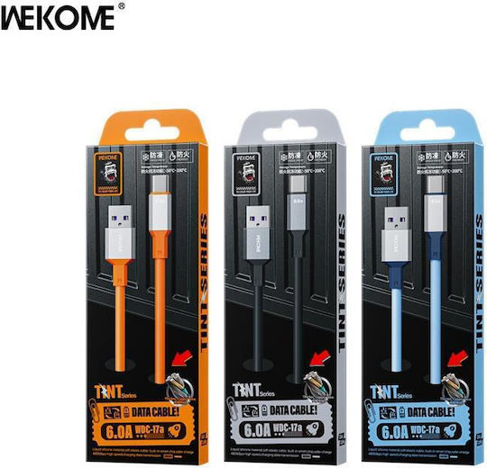 WK USB 2.0 Cable USB Type-C Male to USB-A Black 1.2m