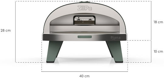 Ziipa Pizza Oven LPG 40x67x28cm