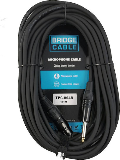 Bridgecable Kabel XLR-Stecker - 6,3mm Stecker Schwarz 3m TPC-004