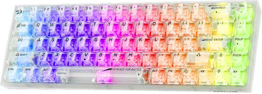 Redragon K631CT-RGB-PRO Wireless Gaming Mechanical Keyboard 65% with RGB Lighting English US White CT-RGB