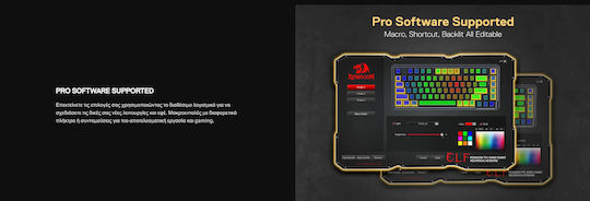 Redragon ELF K649YP-RGB Gaming Μηχανικό Πληκτρολόγιο 65% με RGB φωτισμό (Αγγλικό US)