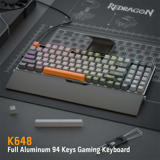 Redragon Olaf K648GG-RGB Gaming Μηχανικό Πληκτρολόγιο με RGB φωτισμό (Αγγλικό US)