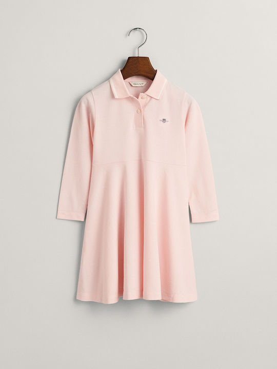 Gant Παιδικό Φόρεμα Μακρυμάνικο Lightpink