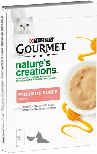 Gourmet Wet Cat Food for Adult Cats in Pouch with Vegetables and Salmon 5x10gr