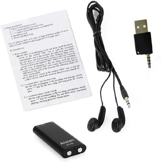 Automatic Recording Alisten X2 Surveillance Bug Capacity 8GB