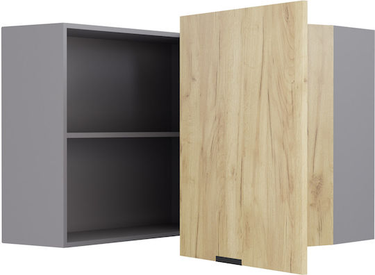 Craft Γωνιακό Ντουλάπι Κρεμαστό Χρυσό Δρυς 60x32x72εκ.