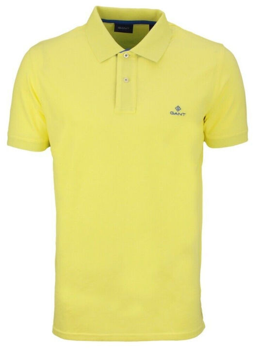 Gant Ανδρικό T-shirt Polo Κίτρινο