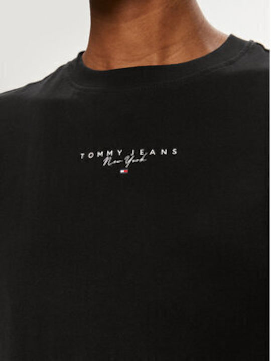 Tommy Hilfiger Essential Logo Γυναικείο T-shirt Μαύρο