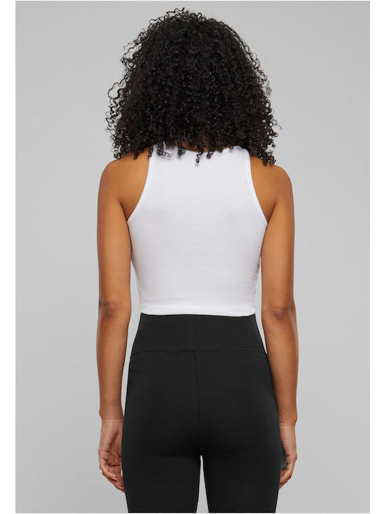 Γυναικείο Αθλητικό Crop Top Αμάνικο White