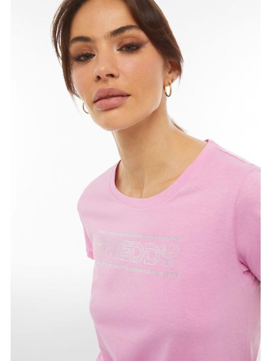 Freddy Women's Athletic Blouse Short Sleeve Pink