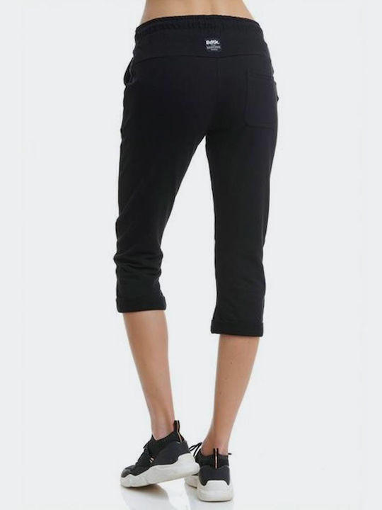 Damen Jogginghosen Capri Schwarz