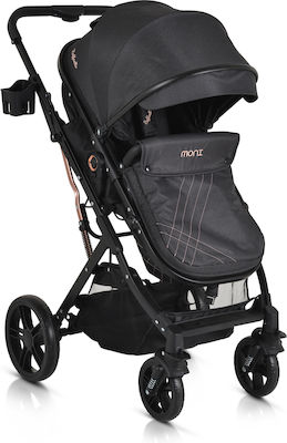 Moni Raffaello Adjustable 2 in 1 Baby Stroller Suitable for Newborn Black 8.5kg 110960