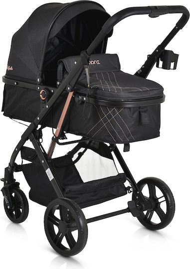 Moni Raffaello Adjustable 2 in 1 Baby Stroller Suitable for Newborn Black 8.5kg 110960