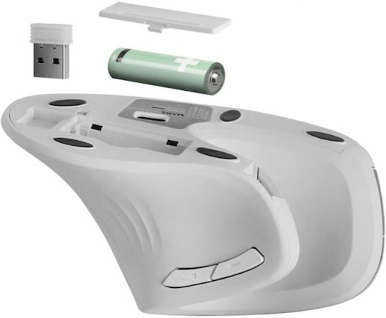 Mars Gaming MMW-ERGOPROW Безжично Геймърско Мишка 3200 DPI Бяла
