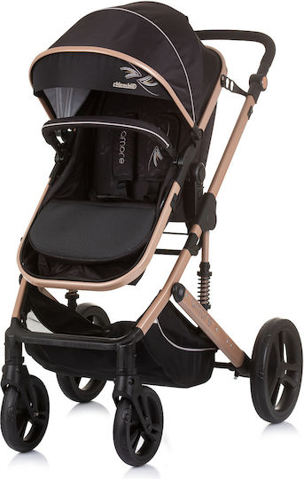 Chipolino Amore Adjustable 2 in 1 Baby Stroller Suitable for Newborn Obsidian/Gold