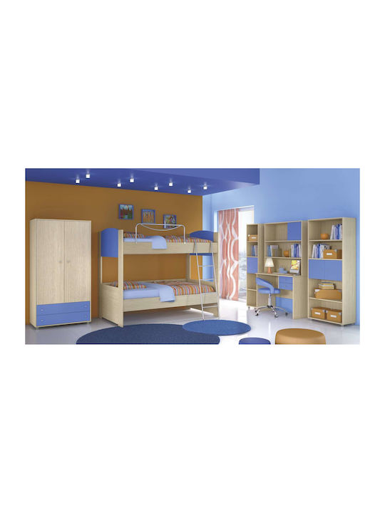 Ν3 Kinderschreibtisch aus Melamin Latte-Blue 100x55x79cm