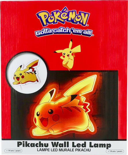 Teknofun Kinder Wandleuchte LED Pokemon Pikachu