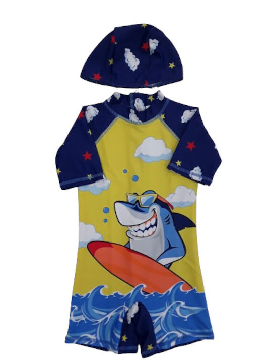 Beboulino Kids Swimwear Swimwear Set Sunscreen (UV) Blue