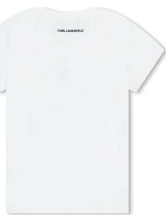 Kinder-T-Shirt White Black