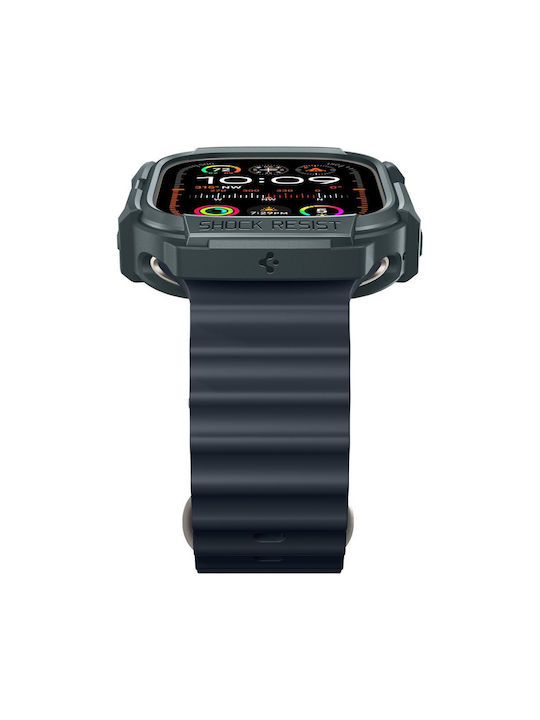 Spigen Rugged Armor Silicone Case in Green color for Apple Watch Ultra 1 / 2