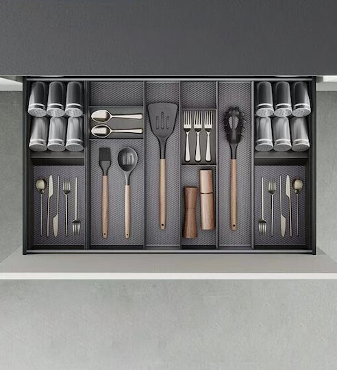 Emuca Tăvi Pentru Tacâmuri De Sertar 10x47cm Gri