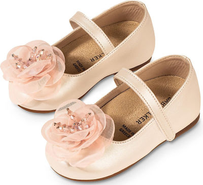 Babywalker Pink Baptism Leather Pumps