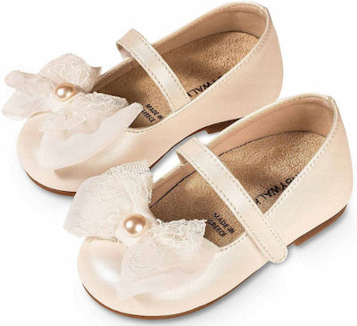 Babywalker Ecru Baptism Leather Pumps