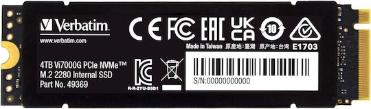 Verbatim Vi7000G SSD 4.1TB M.2 NVMe PCI Express 4.0 B0CJ7W47KF