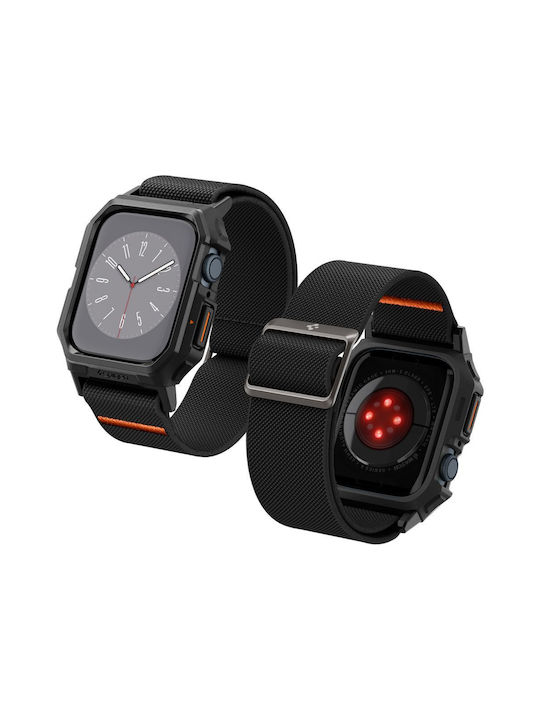 Spigen Lite Fit Pro Unibody Armband Stoff Schwarz (Apple Watch Series 9/8/7/SE/6/5/4 (45/44mm))