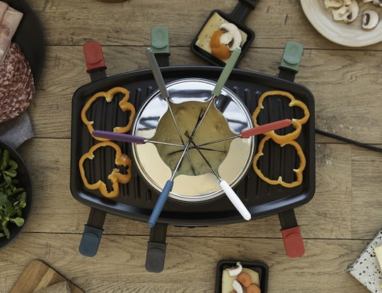 Livoo Fondue-Topf Elektrisch aus Edelstahl Schwarz