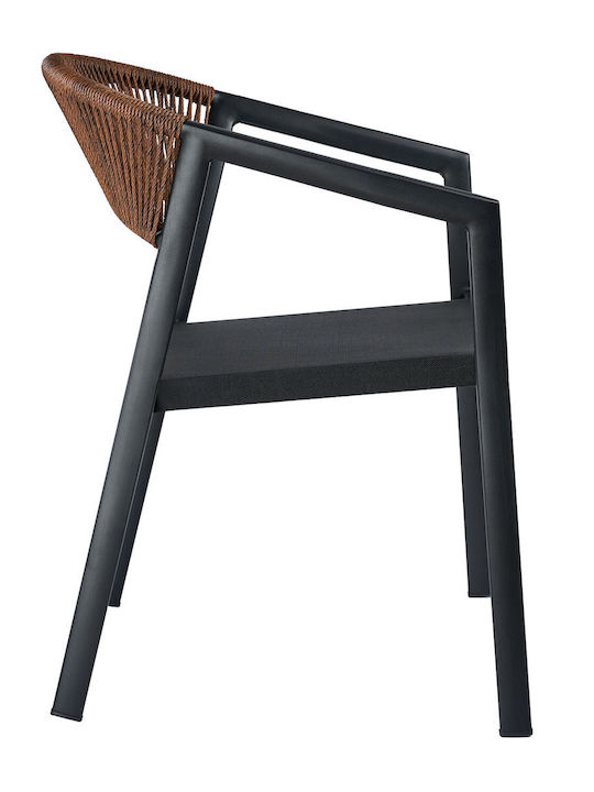 Varossi Gartenstühle Aluminium Beluga Braune 56x60x80cm