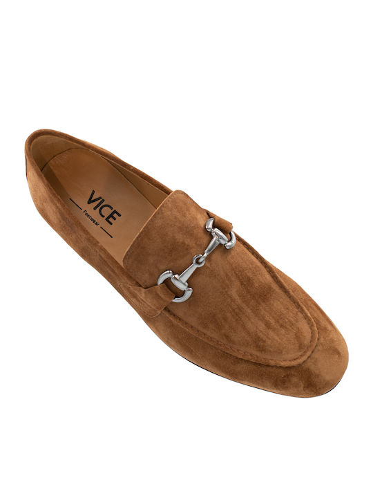 Suede Ανδρικά Μοκασίνια σε Ταμπά Χρώμα