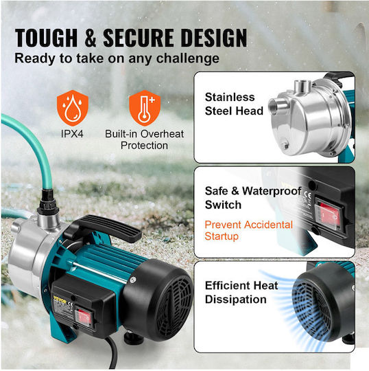 Vevor Ηλεκτρική Αντλία Επιφάνειας 800W