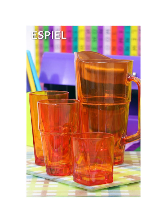 Espiel Stephanie Glas Wasser aus Glas in Orange Farbe 360ml