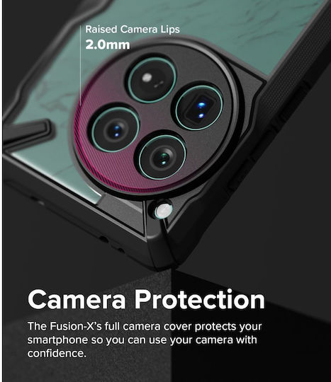 Ringke Fusion X Back Cover Silicon 2mm cu Curea Negru (OnePlus 12)